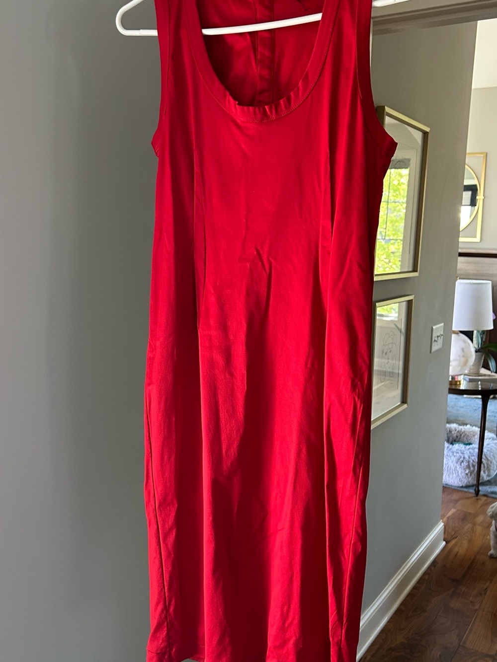 D&G Red Sleeveless Midi Dress
